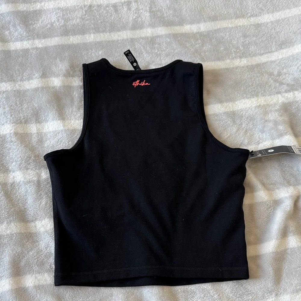 Ethika Classic Black Sleeveless Top - Picture 2 of 2